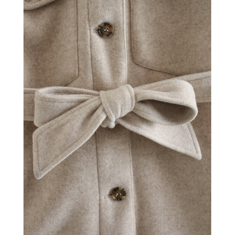 Drune | Bequeme Damen Wolljacke mit Gürtel