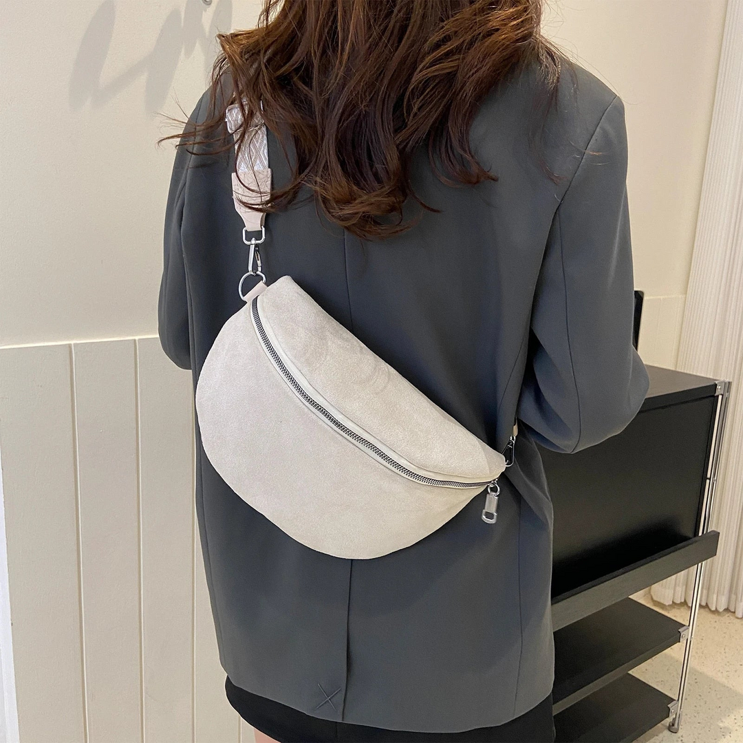 Drune | Damen Bauchtasche Schwarz Gürteltasche