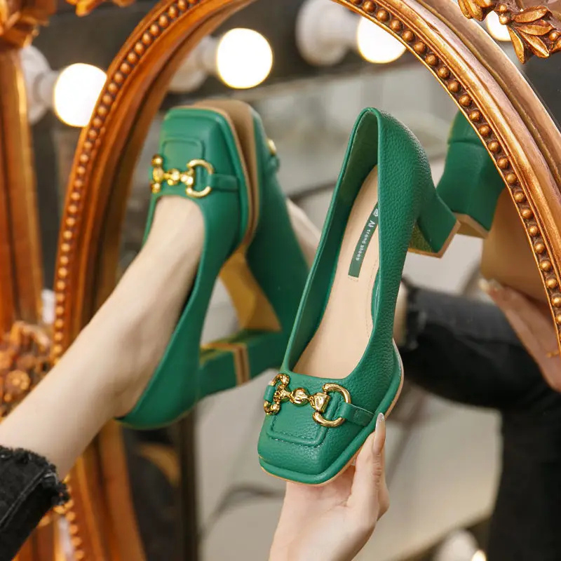 Drune | Damen Block Absätz Pumps