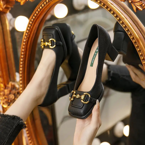 Drune | Damen Block Absätz Pumps