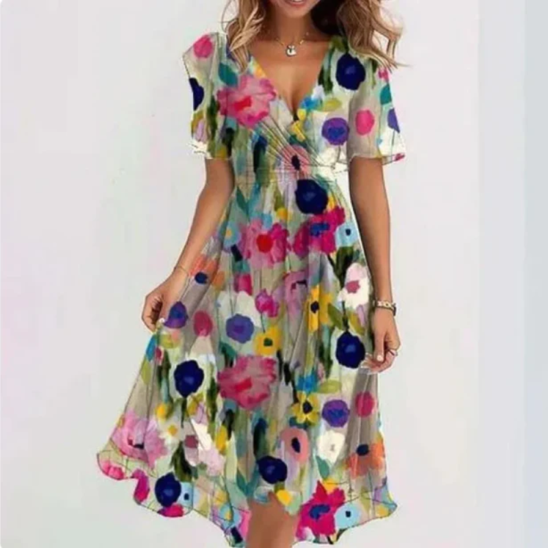 Drune | Damen Elegant Sommerkleid Partykleid