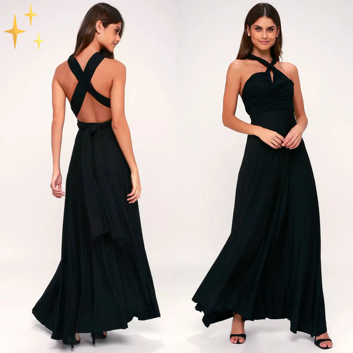 Drune | Damen Elegante Wickelkleid Abendkleid