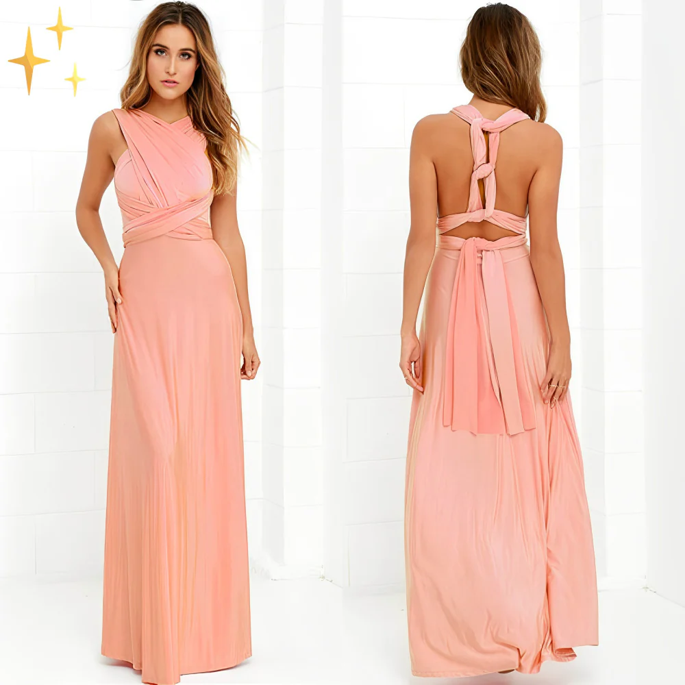 Drune | Damen Elegante Wickelkleid Abendkleid