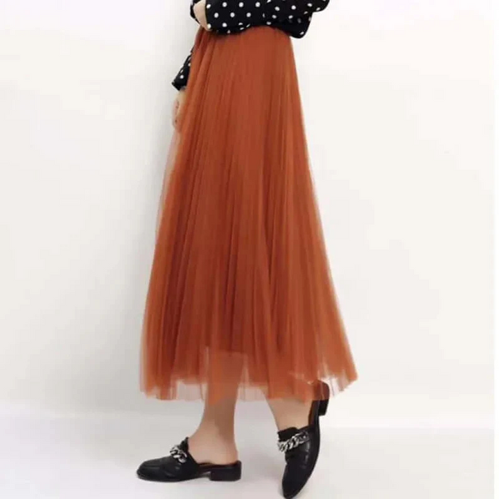 Drune | Damen Faltenrock Lang Maxi