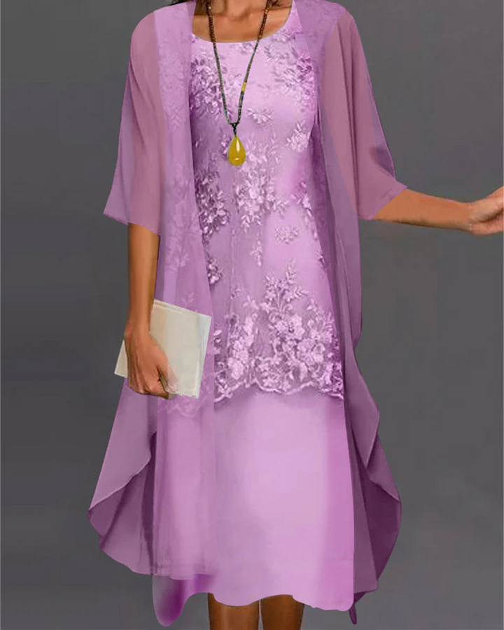 Drune | Chiffon Kleid Festliche Midi
