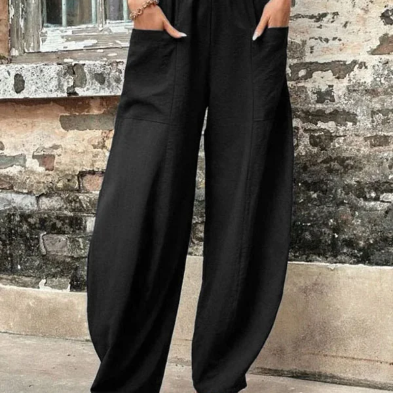 Drune | Damen High-waist Hose Loose Fit