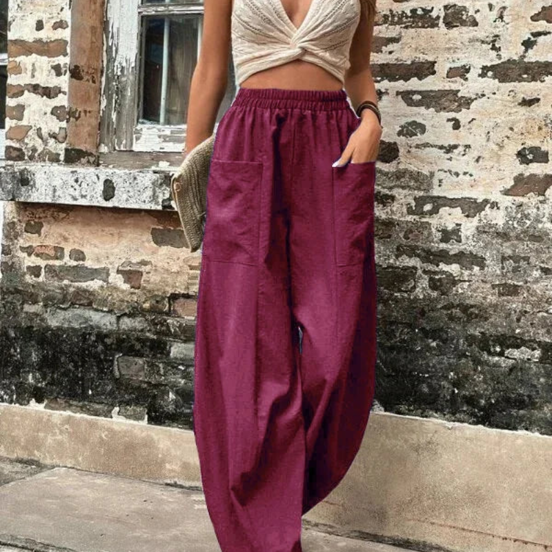 Drune | Damen High-waist Hose Loose Fit