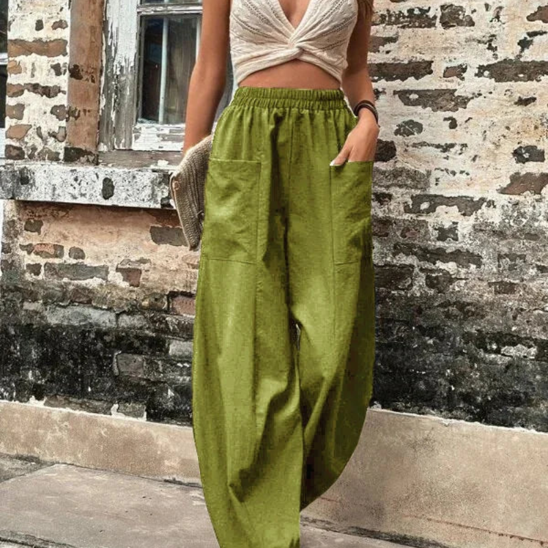 Drune | Damen High-waist Hose Loose Fit