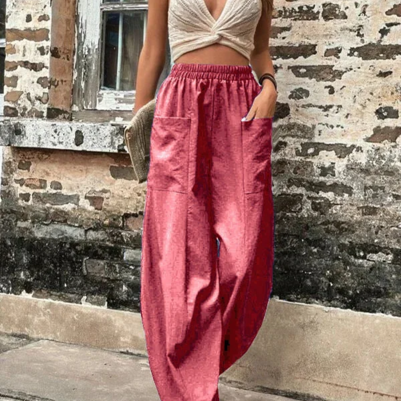 Drune | Damen High-waist Hose Loose Fit