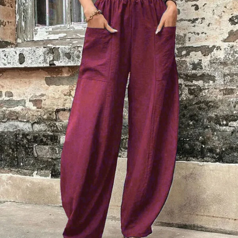 Drune | Damen High-waist Hose Loose Fit