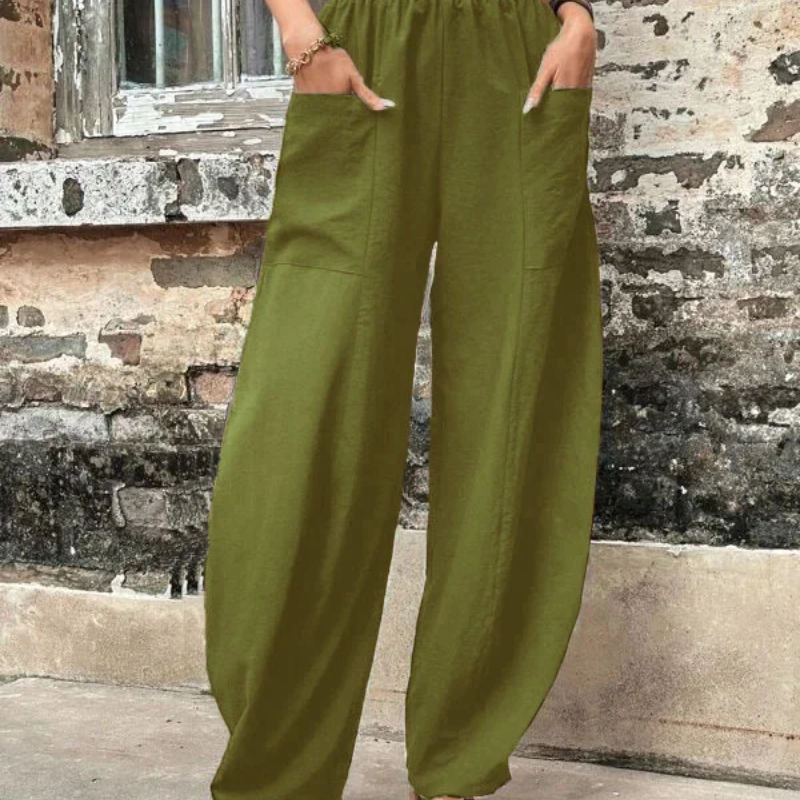Drune | Damen High-waist Hose Loose Fit
