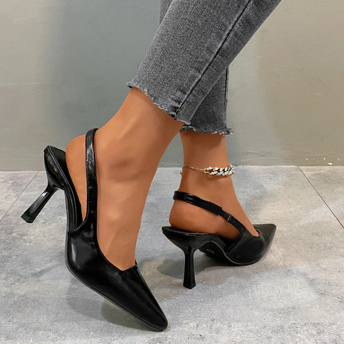 Drune | Damen Schwarze Kitten Heels Elegant