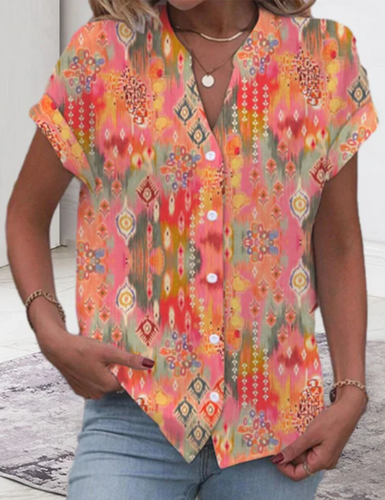 Drune | Damen Kurzarm Bluse Party