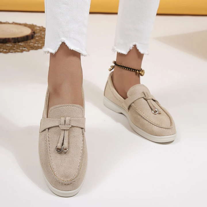 Drune | Damen Loafer Beige Elegant