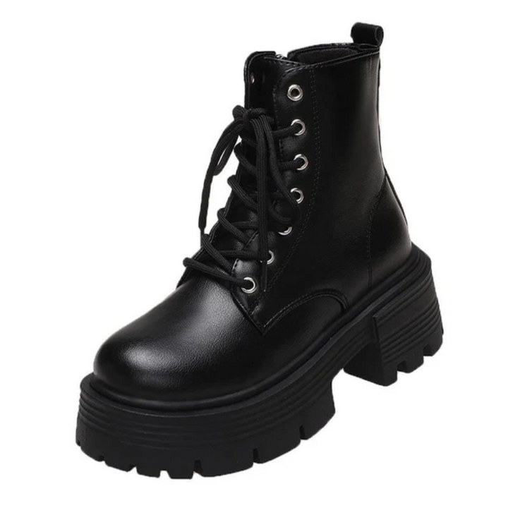 Drune | Damen Plateau Stiefel Schwarz
