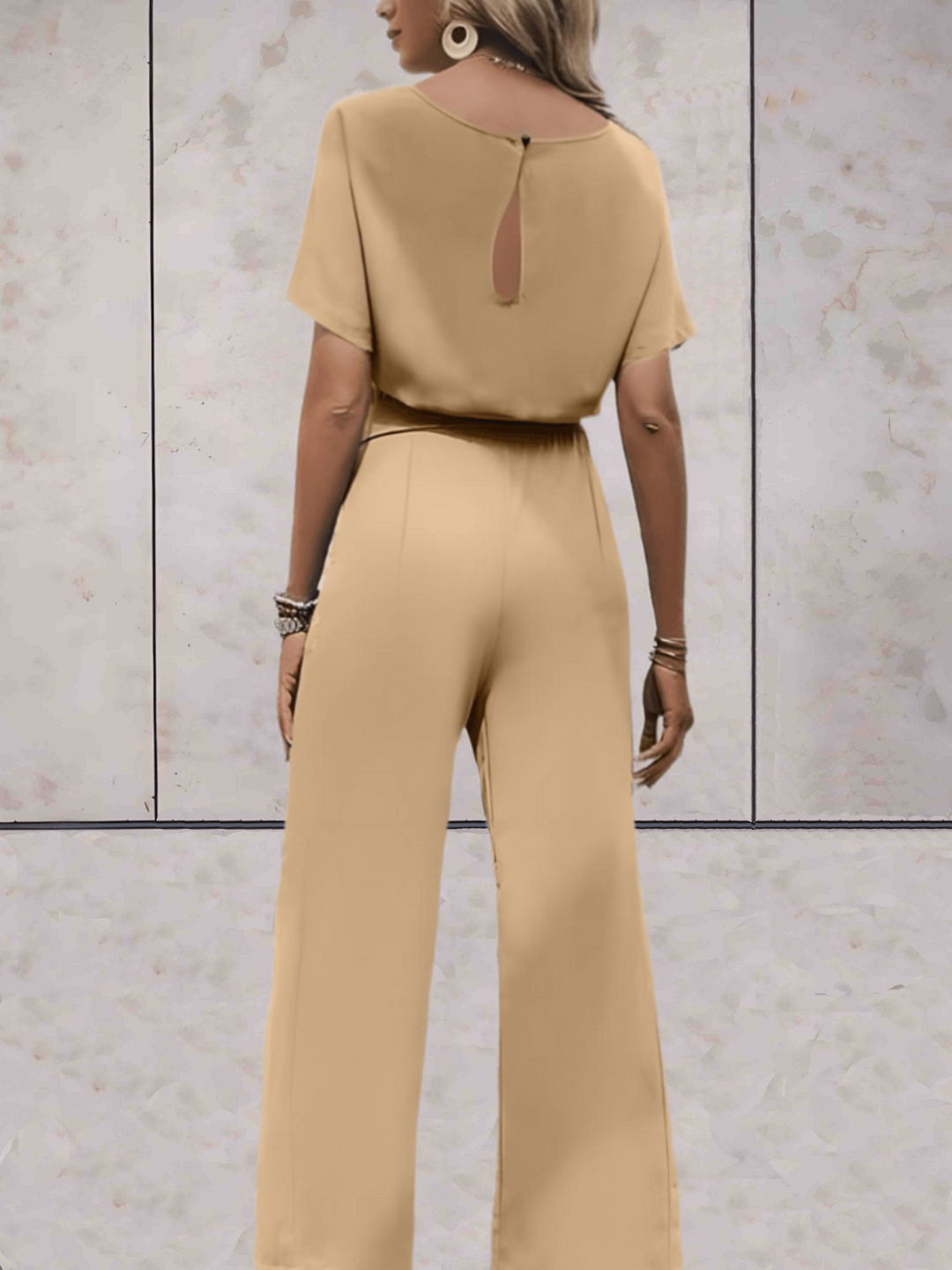 Drune | Damen Eleganter Jumpsuit Schwarz