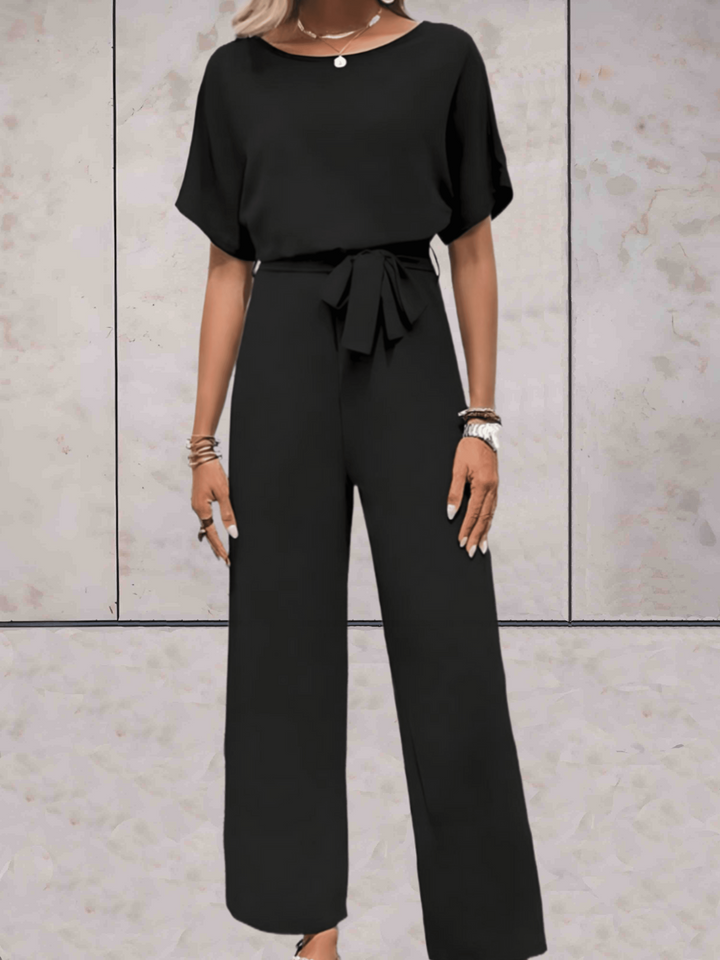 Drune | Damen Eleganter Jumpsuit Schwarz