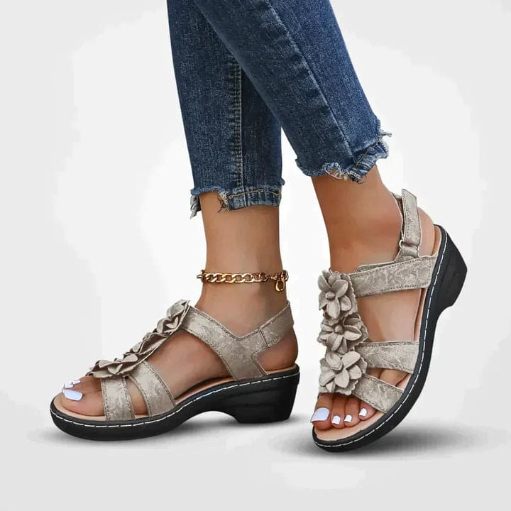 Drune | Blumen Plattform Sandalen