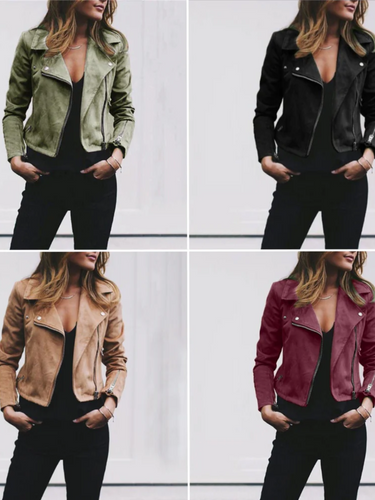 Drune | Damen Schwarz Bikerjacke Ubergangs