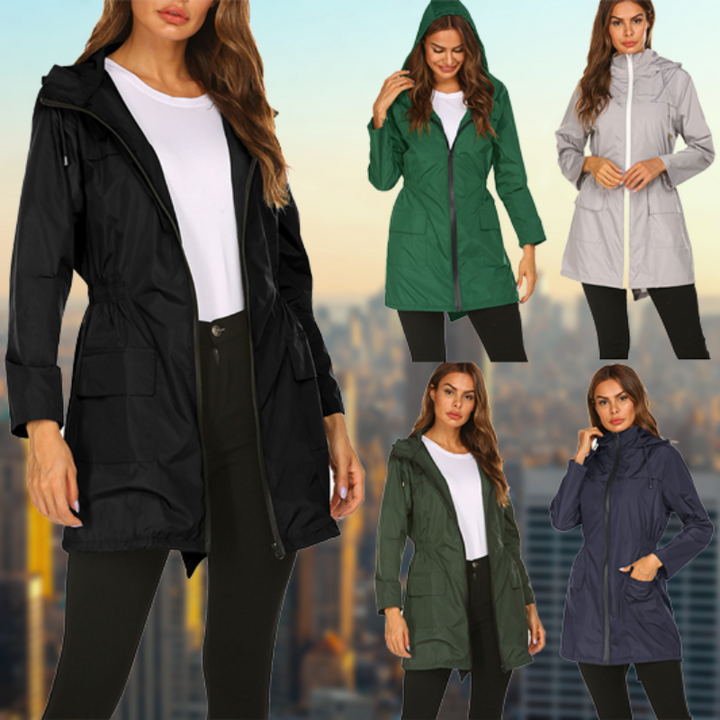 Drune | Damen Wasserdichte Regenjacke Atmungsaktiv