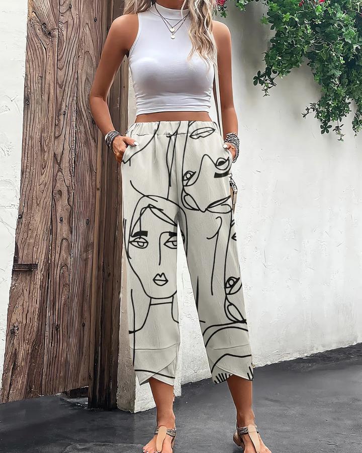 Drune | Damen Weite Hosen Elegant