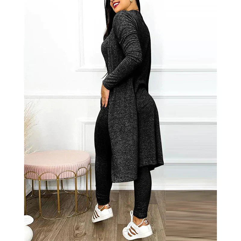 Drune | Damen 3 Teiliges Loungewear Satz mit Jacke