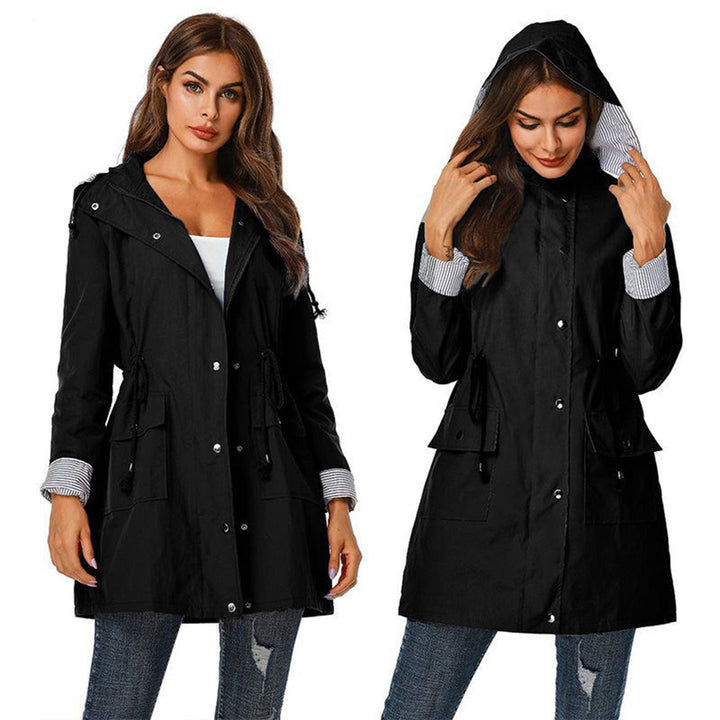 Drune | Damen Damen Regenjacke - Mit Kapuze