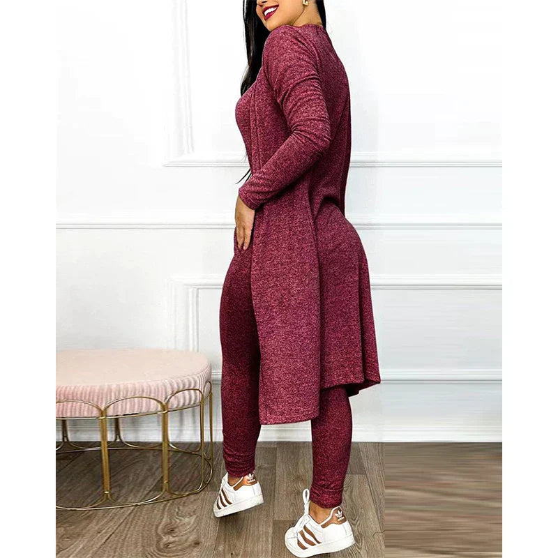 Drune | Damen 3 Teiliges Loungewear Satz mit Jacke