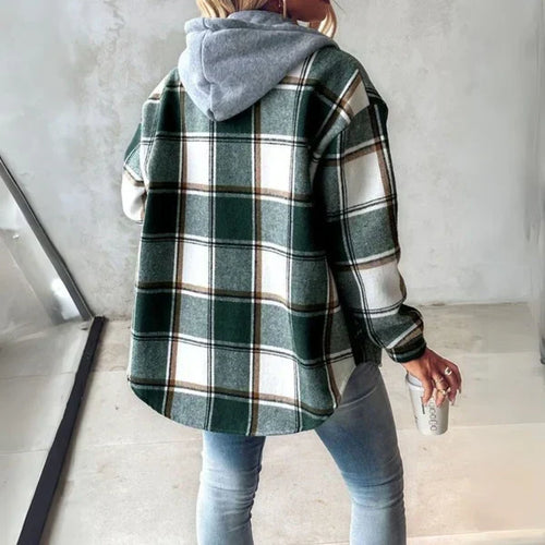 Drune | Karo Hemd mit Kapuze Stil und Komfort