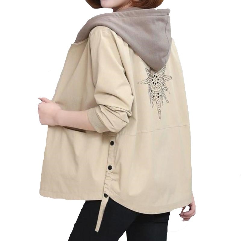 Drune | Damen-Übergangsjacke mit Verzierung auf der Rückseite