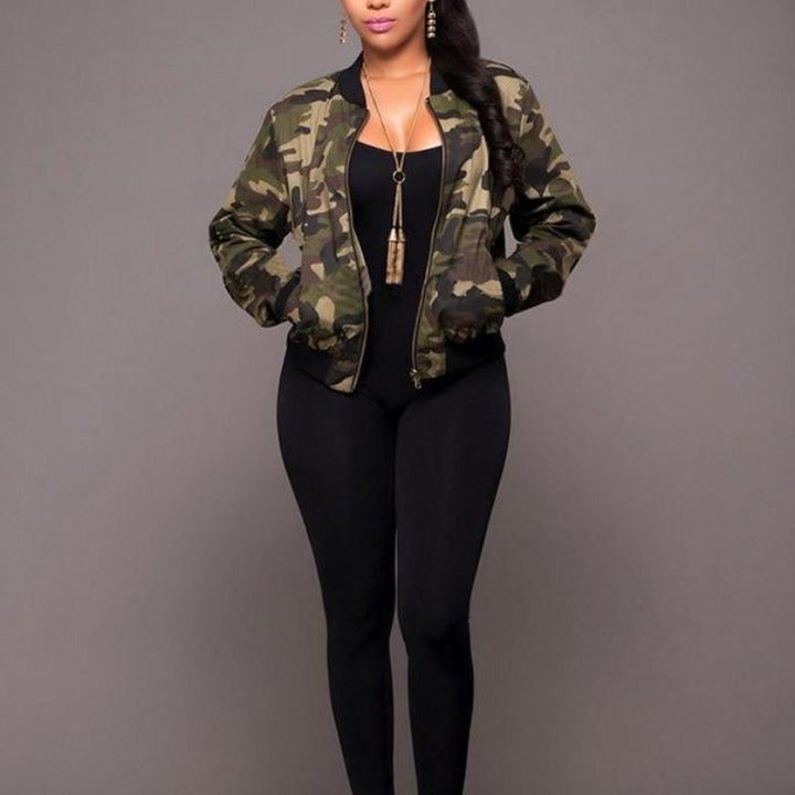 Drune | Camo-Übergangsjacke für Damen