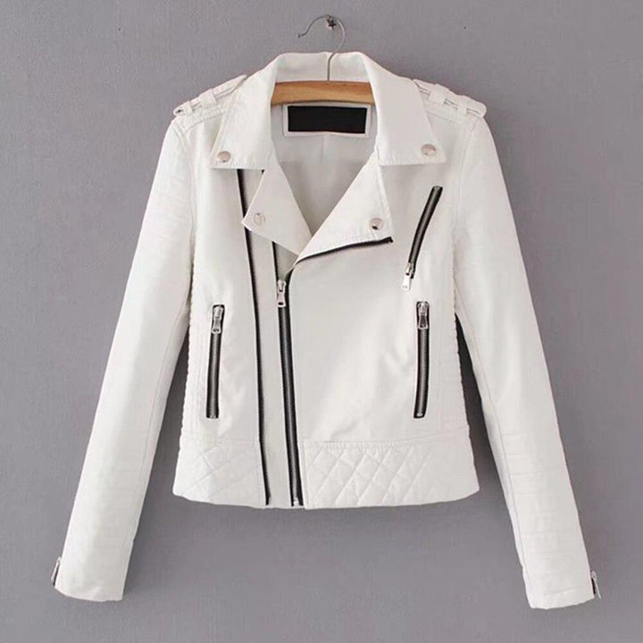 Drune | Damenlederjacke mit Ziernähten