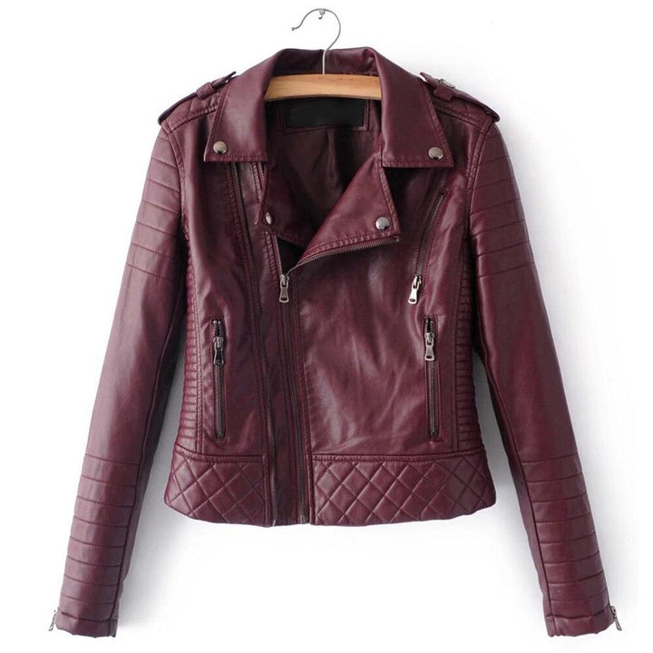Drune | Damenlederjacke mit Ziernähten