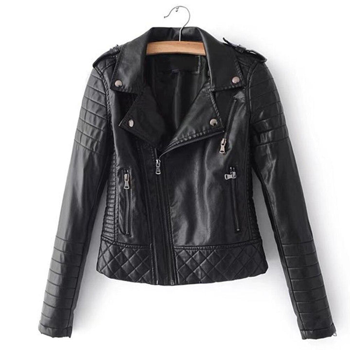 Drune | Damenlederjacke mit Ziernähten