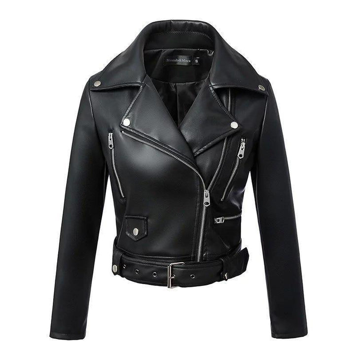 Drune | Damen Lederjacke mit Gürtel