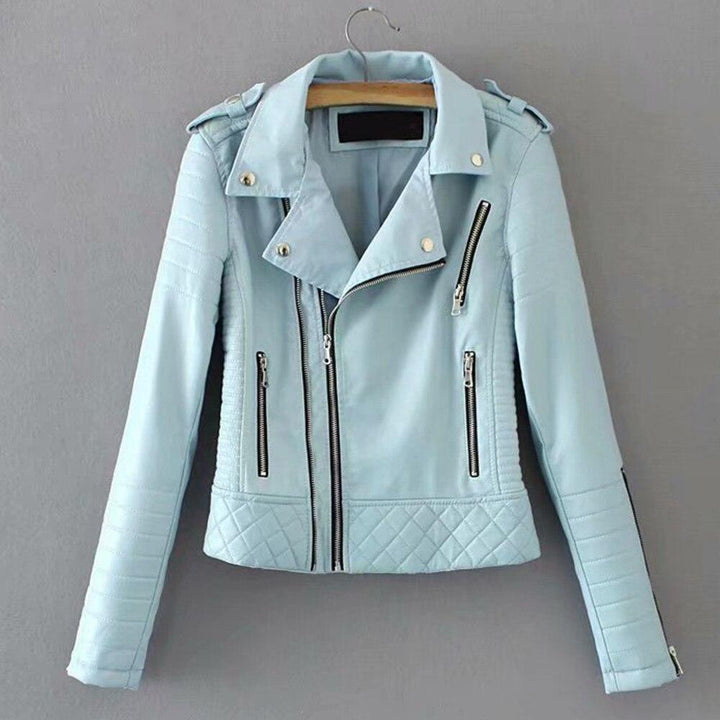 Drune | Damenlederjacke mit Ziernähten