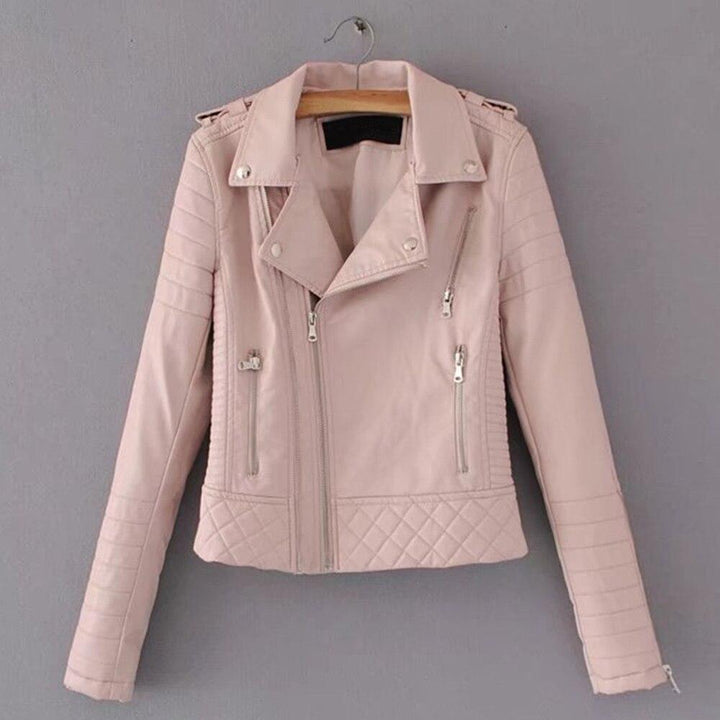 Drune | Damenlederjacke mit Ziernähten