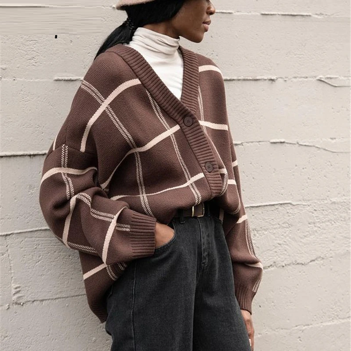 Drune | Retro Cardigan Eine Legere und Bequeme Outfit
