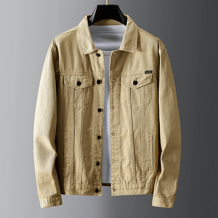 Drune | Denimjacke Klassischer Button up Brust & Paspeltaschen Robuste Freizeitkleidung