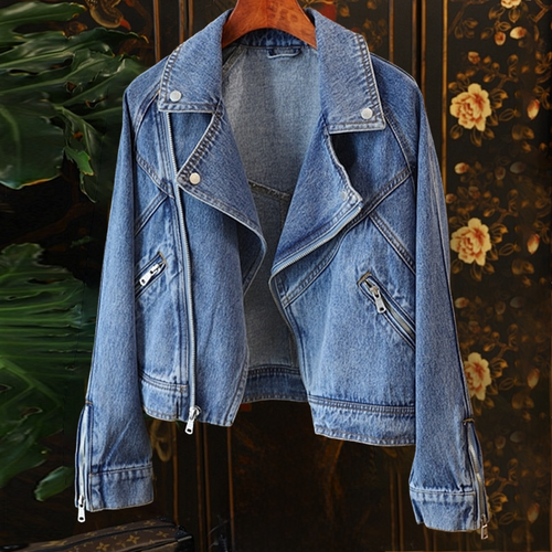 Drune | Schicke Frühlingsblaue Denimjacke für Damen