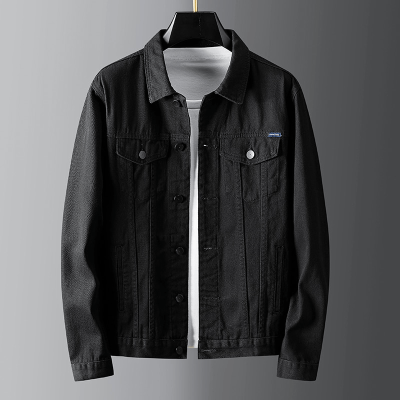 Drune | Denimjacke Klassischer Button up Brust & Paspeltaschen Robuste Freizeitkleidung