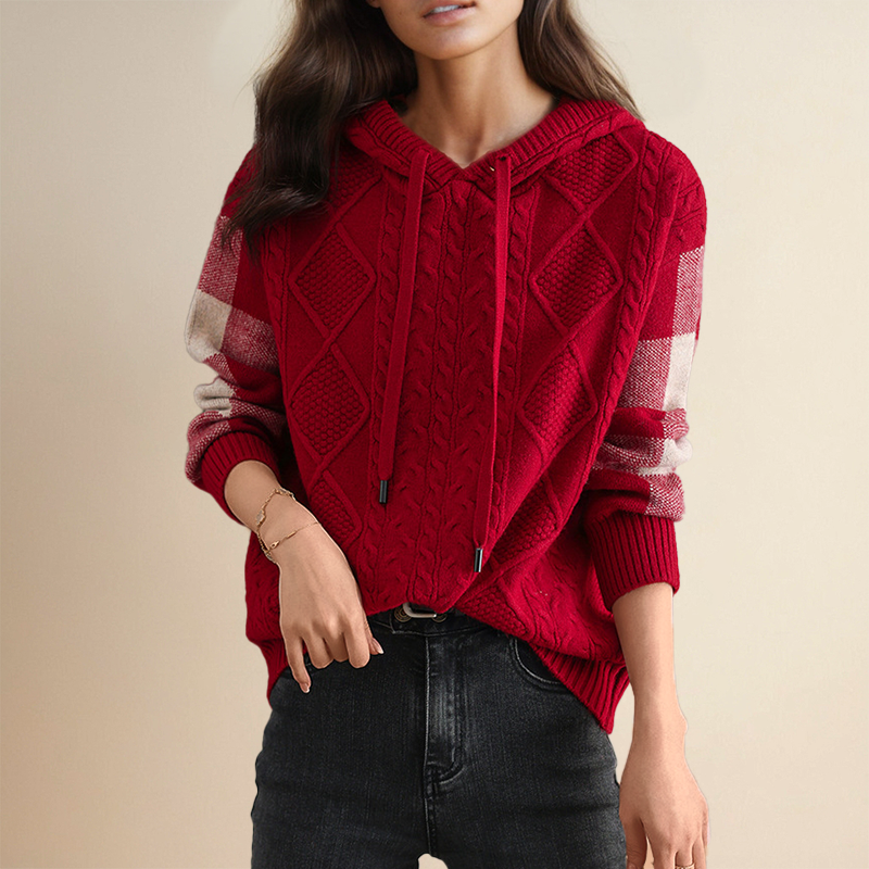 Drune | Strickpullover mit Kabelmuster Weich und Warm Perfekt Für Herbst und Winter