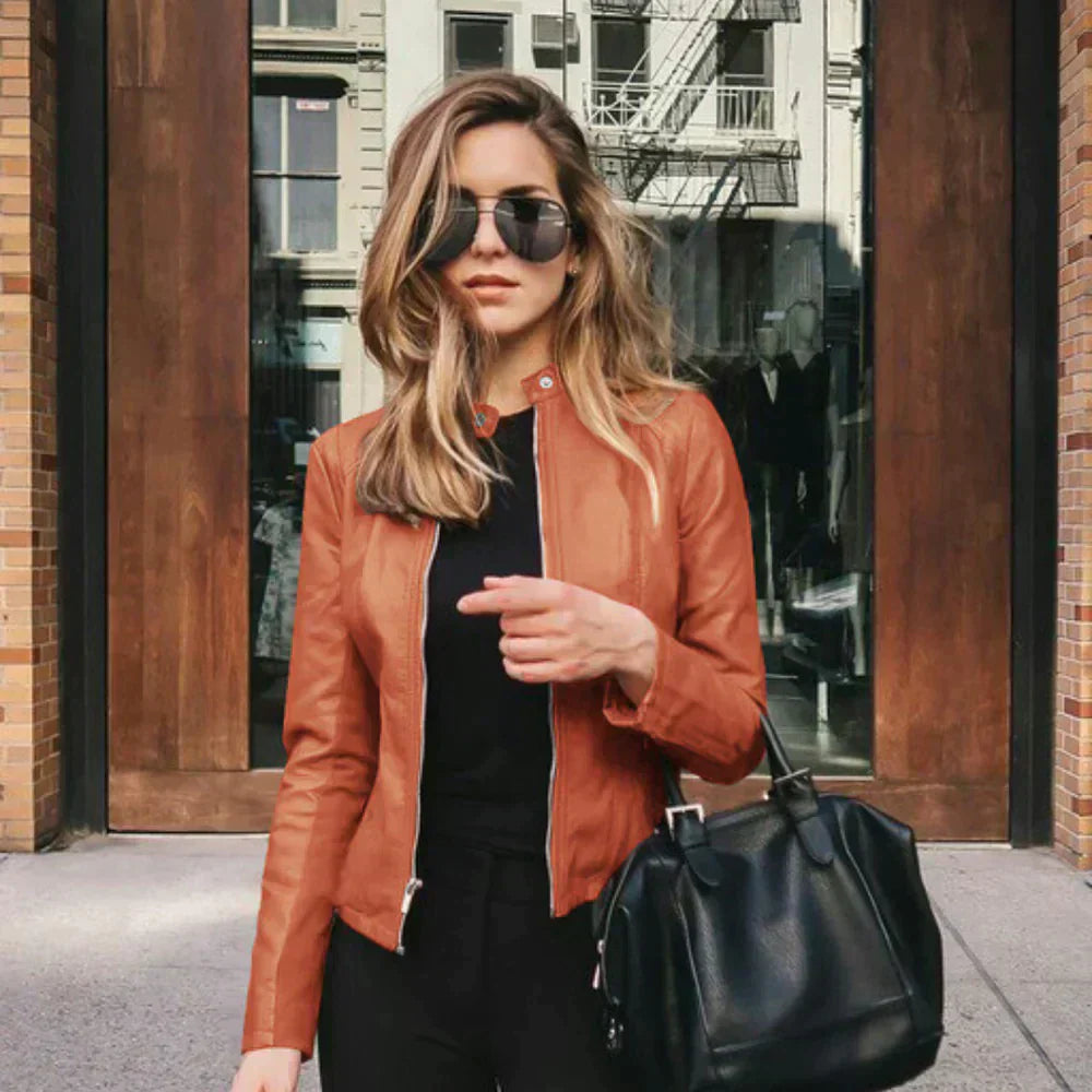 Drune | Elegante Italienische Lederbikerjacke