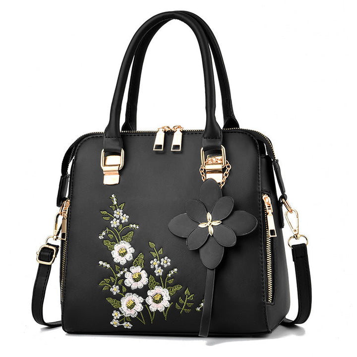 Drune | Bestickte Handtasche Für Damen Mit Schulter Und Messenger Design