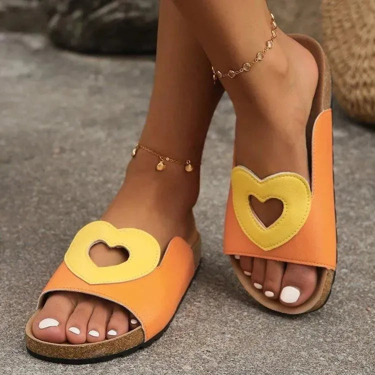 Drune | Sandals Love with Heart Shape Design