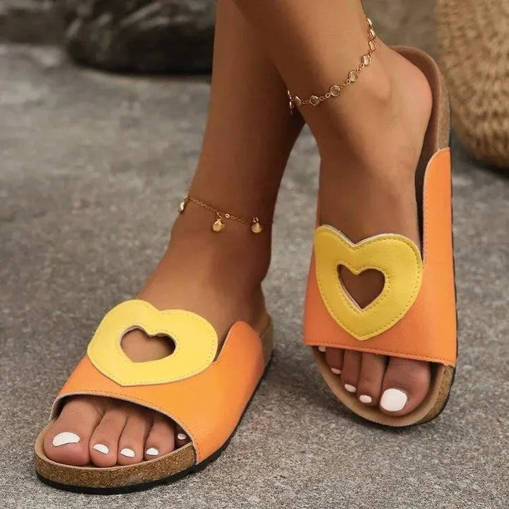 Drune | Sandals Love with Heart Shape Design