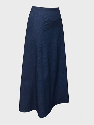 Drune | A-Linie Denim Maxirock