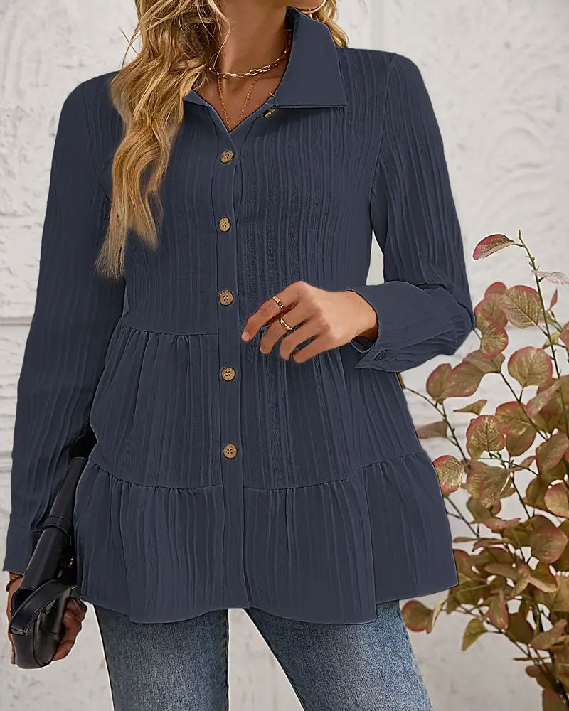 Drune | Bluse mit Reverskragen und Tailliertem Schnitt