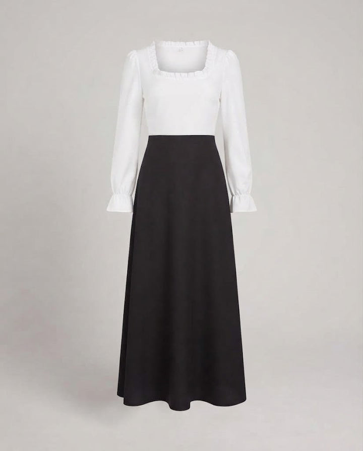 Damenhistorisches Kostümkleid mit modernen Akzenten und Schwungrock Drune