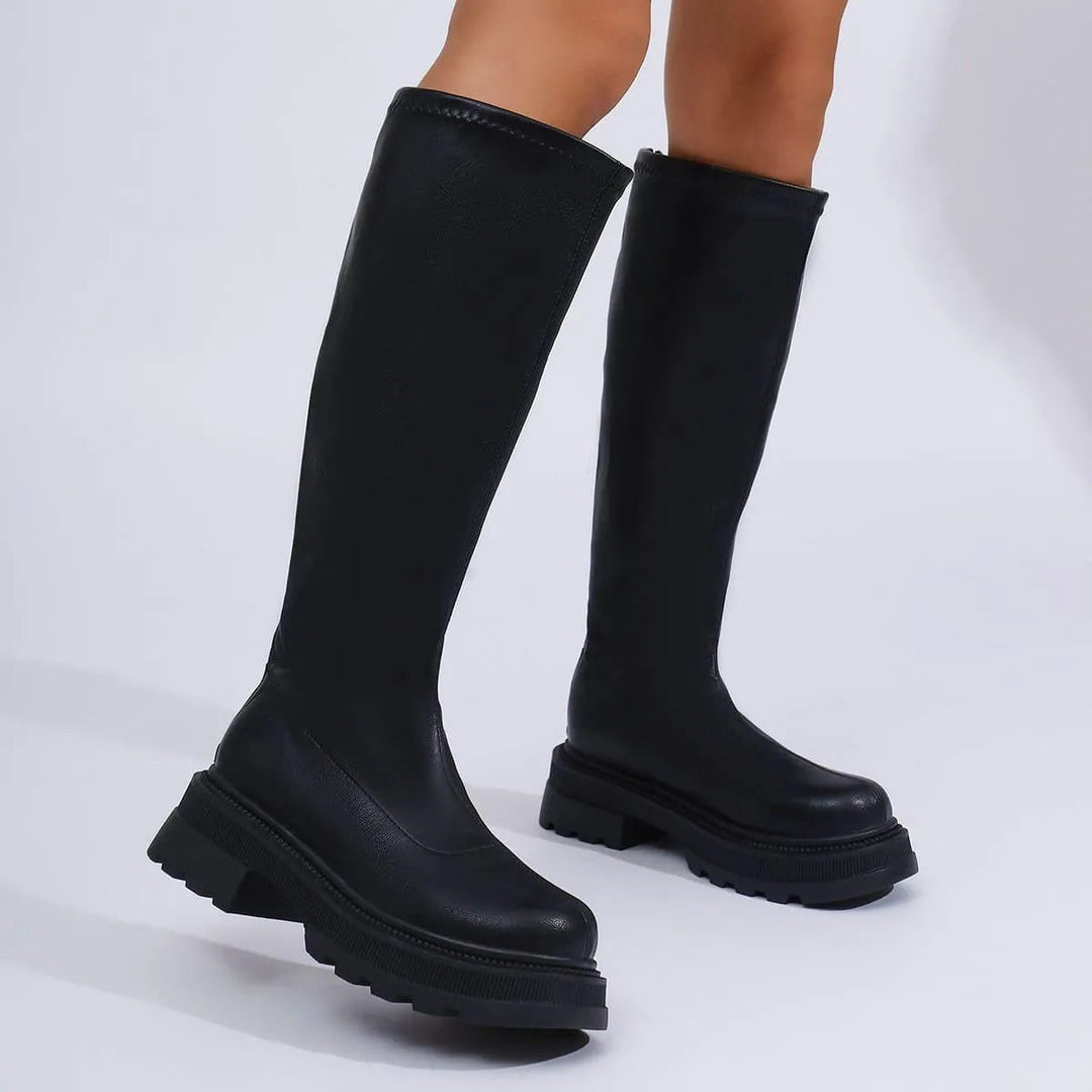 Drune | Long ladies lace-up boots casual
